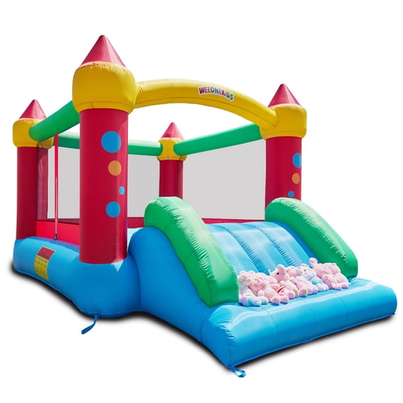 Casa inflable WeeoneKids Air con tobogán y ventilador
