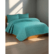 thumbnail image 3 of Cubrecama Con Detalles De Pompones 2 Plazas Color Verde, 3 of 4