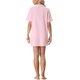 thumbnail image 3 of INSPIRE CHIC Camisón de Manga Corta para Mujer Regreso a Clases Camisa de Dormir con Botones y Cuello con Muesca Vestido de Descanso Mini de Mezcla de Algodón Suave L Rosa, 3 of 6