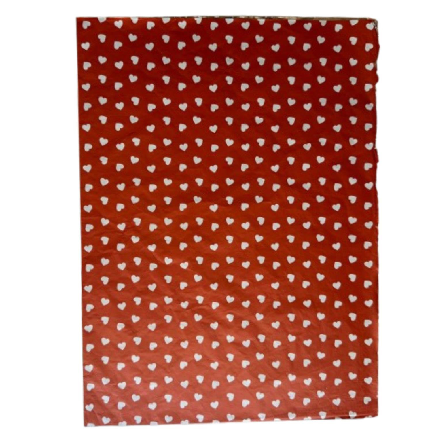 Genérico - Pliego Papel Aluminio Corazones 43,5Cm X 58,5Cm