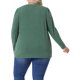 thumbnail image 3 of Agnes Orinda Ropa de Halloween para Mujeres de Talla Grande Blusas de Manga Larga Elegantes con Cuello Redondo Plisado Camisas Sueltas Casuales 2X Verde, 3 of 5