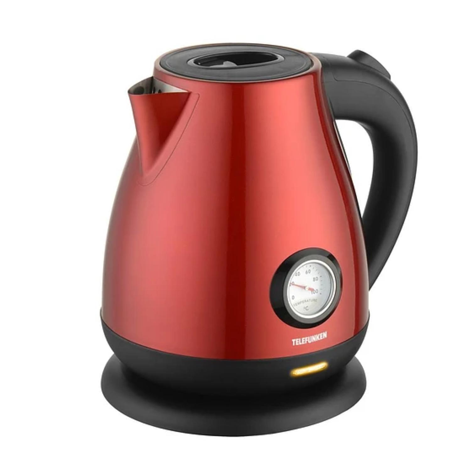 Telefunken - Hervidor Electrico 1700Ml 2200W Rojo Tfpe900