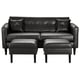 thumbnail image 1 of Sofa New Retro 3 Cuerpos Más 2 Pouf Pu 00 Negro, 1 of 5