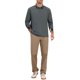 thumbnail image 2 of INSPIRE CHIC Camisa Polo de Hombre de Manga Larga con Botones y Cuello a Rayas XL Gris Oscuro, 2 of 6