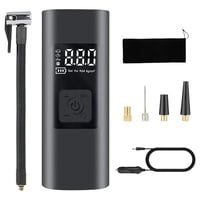 Ioensy - Compresor De Aire De 12 V, Bomba De Aire Para Automóvil, Luz Led, Inflador De Neumáticos Portátil Para Bicicleta Eléctrica, 1 Encendedor De Cigarrillos