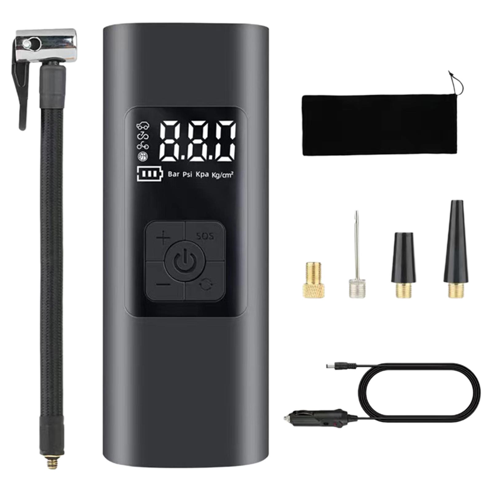 Ioensy - Compresor De Aire De 12 V, Bomba De Aire Para Automóvil, Luz Led, Inflador De Neumáticos Portátil Para Bicicleta Eléctrica, 1 Encendedor De Cigarrillos