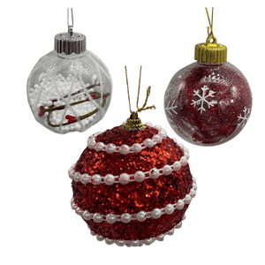 Genérico - Set 9 Esferas Navideñas Bambalinas Decoracion 8Cm Navidad 2025