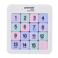 Magideal - Rompecabezas Deslizante Con Números Magnéticos, Rompecabezas Tangram De Aprendizaje Portátil, Inteligencia De 4 Pisos