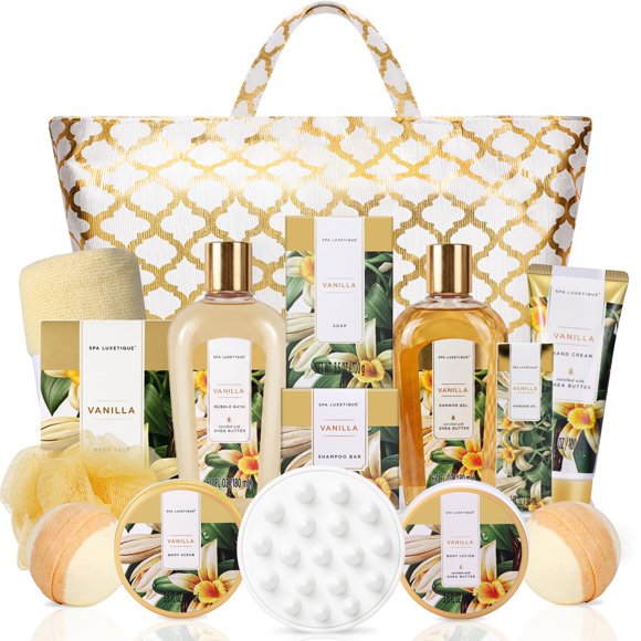 Cesta de Regalo Spa Luxetique 15 piezas con aroma a vainilla