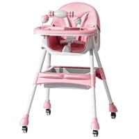 Mundo Online - Silla Comer Bebe Doble Altura Safe Baby Entretenida Rosada
