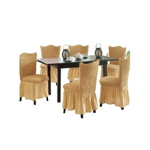 Genérico - Set De 6 Und. Fundas Turcas Sillas Beige