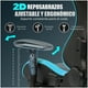 thumbnail image 2 of Silla Gamer Premium ES900 Reclinable 180° Reposabrazos 2D - Celeste, 2 of 8
