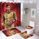thumbnail image 1 of Gianluigi Donnarumma-theme 4-Piece Shower Curtain Set with Rugs, Waterproof Bathroom Decor Set Includes Bath Mat, U-Shaped Rug, Toilet Lid Cover and Curtain with Hooks, 1 of 6