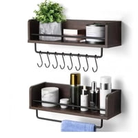 Importclick - Kit 2 Repisas Soportes Multiuso Madera