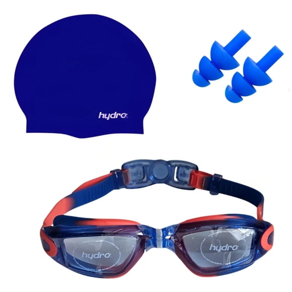 Set Natación Junior Hydro Niño Lentes Gorra Tapón