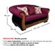 thumbnail image 3 of Sofá Con Resorte Estructura Búfalo 3 Personas Chenille+PU Guinda X, 3 of 3