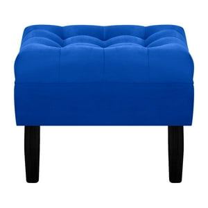 Bodevir - Pouf Wood 1C Felpa 00 Azul Rey
