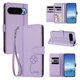 thumbnail image 2 of Funda Cartera Trébol para Google Pixel 11 Pro XL con Ranuras Tarjetas y Carga Inalámbrica Morado claro, 2 of 6