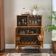thumbnail image 2 of 31.5" Liquor Cabinet with Wine Glass Holder & Wine Rack & Adjustable Shelf, Wine Cabinet, Kitchen Coffee Bar Cabinet, Rustic Sideboard Buffet Cabinet with storage for Home Farmhouse Dining Room, 2 of 3
