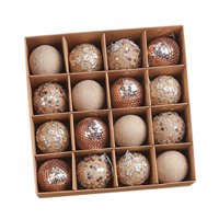 Bothyi - 16 Piezas De Adornos De Bolas Colgantes Para Árbol De Navidad, Colgantes Para Aniversario, Porche, Patio, Champán