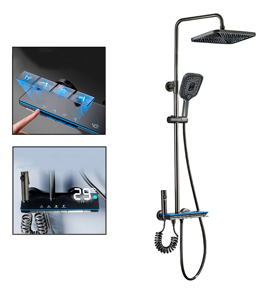 Genérico - Columna Ducha Monomando Telefono Bidet Con Sensor Botones