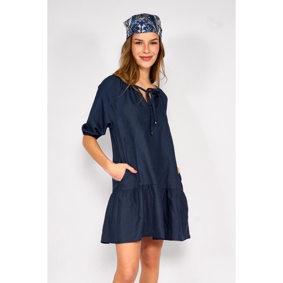 Vestido Midi Mara Azul azul S