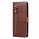 thumbnail image 3 of Funda tipo cartera para iPhone 16e con bolsillo con cremallera y ranuras para tarjetas – Función de soporte Marrón, 3 of 5