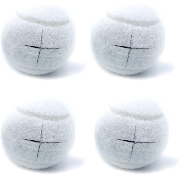 4 pelotas de tenis precortadas para patas de muebles y protección de suelos, almohadillas de fieltro resistentes y duraderas.