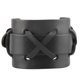 thumbnail image 5 of Brazalete ancho de cuero hecho a mano Cross Punk Biker Men Bangle Black, 5 of 5