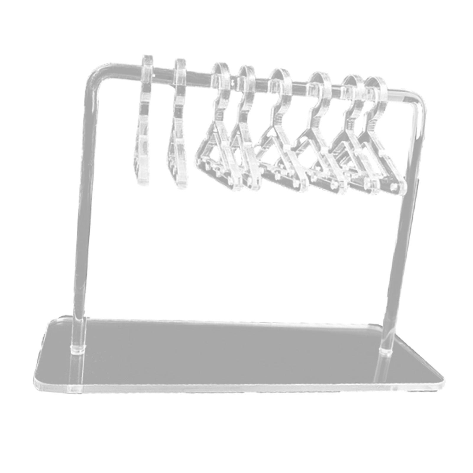 Ioensy - Bonito Soporte De Exhibición Para Pendientes, Miniperchero, Decoración Para Escaparate De Escritorio, Transparente