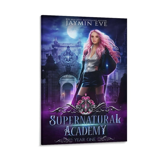 Academia Sobrenatural Cuadro decorativo colgante - Arte de pared - Póster enmarcado - Decoración de pared - Regalos para familia, amigos y aficionados 40*60 cm