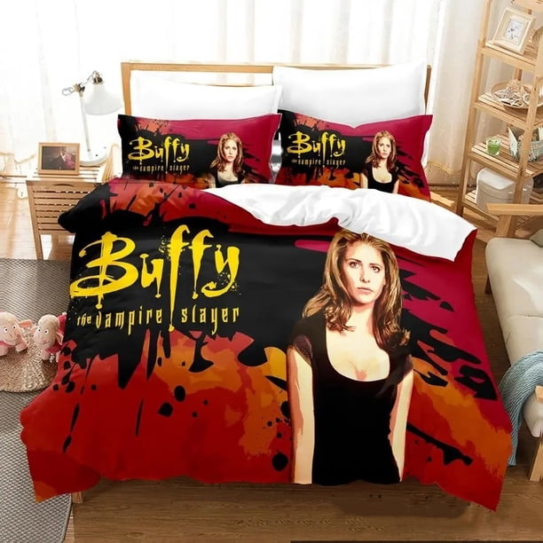 Buffy the Vampire Slayer Bedding Set Boys Girls Duvet Cover Pillowcase Bed boys Adult