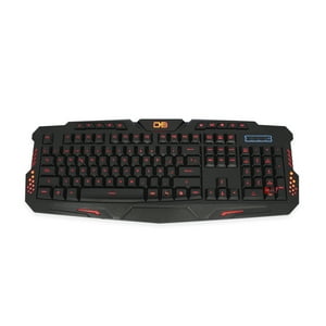 Dblue - Teclado Gamer Pc Usb Iluminación Rojo/Azul/Purpura - Ps