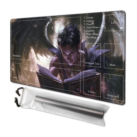 Tapete De Juego 61x36 Cm Para Mtg Y Tcg Con Zonas Y Bolsa