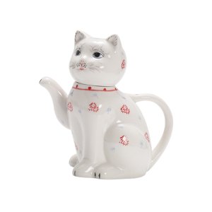 Magideal - Tetera De Cerámica Con Diseño De Gato De Dibujos Animados, Jarra De Agua Resistente Y Multiusos, Artículos Para Beber Para Casa De Té, Cocina Casera,