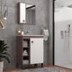 thumbnail image 2 of Mueble Lavamanos 9002Sb 1 Puerta 3 Nichos Café Smoke - Blanco, 2 of 6