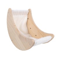 Magideal - Percha De Ventana Para Gatos, Hamaca Para Mascotas Con Marco De Madera Resistente Y Estante De , Asiento De Ventana Para Balcón, Observación De Av