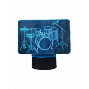 Lelumania - Lampara Ilusion 3D Batería De 7 Colores, Base Touch