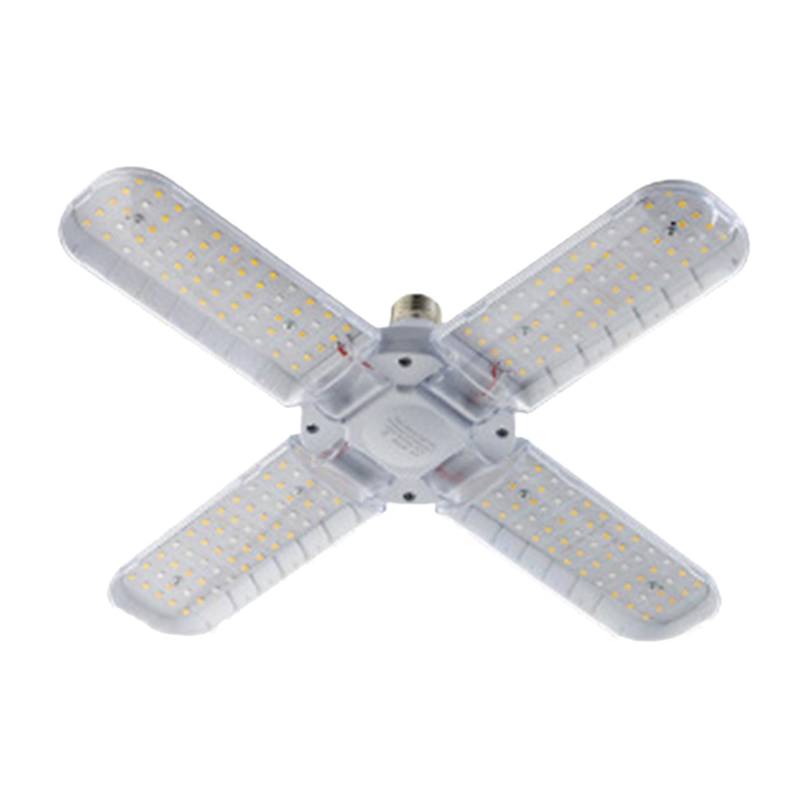 Ioensy - Bombilla De Cultivo De Luz Led Plegable Para Plantas De Interior Semilla De Jardín 48W 4 Hojas 398Mm