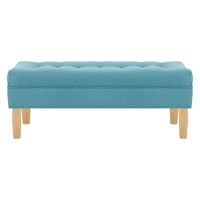 Bodevir - Banqueta Wood 2C Felpa 05 Turquesa