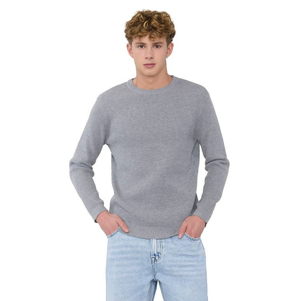 Sweater Hombre Gris Liso Corona