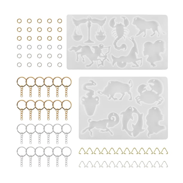 Herramientas portátiles de constelaciones, llavero que hace decoraciones Animal reutilizable silicona DIY para llavero colgante gargantilla , Zodíaco y Herramientas