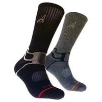 Metalfer - Calcetines 2 Set Térmicos Para El Confort Invernal Caballero Negro Gris Standard