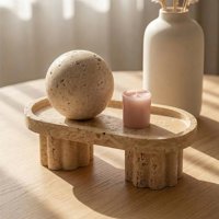 Santú Home & Deco - Bandeja Decorativa Estilo Marmol Travertino Greco