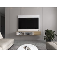 Tuhome - Panel Tv 65"" Dassel 150X132,5X29,6 Cm Blanco Y Fresno