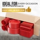 thumbnail image 3 of Juego de vajilla desechable Exquisite, 350 piezas, para fiesta, color rojo, 3 of 8