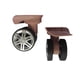 thumbnail image 4 of Paquete de 2 ruedas de maleta de viaje ruedas de carrito de ruedas de doble hilera instalan fácilmente una buena capacidad de carga de carga porosa en rosa dorado, 4 of 5
