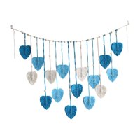 Magideal - Macramé Colgante De Pared Hojas Chic Hecho A Mano Borla Arte Geométrico Tapiz Colgante Decorativo Para Telón De Fondo Guardería Apartamento Galería De