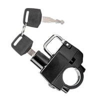 Magideal - Cerradura Para Casco De Motocicleta, Protección De Metal Portátil Cerradura De Llave De Seguridad A Prueba De Agua Para Manillar Suministros De