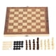 thumbnail image 3 of Ajedrez Y Damas De Madera 3 En 1 Handcraft Backgammon Piezas De Ajedrez Juego De Viaje 24x24cm, 3 of 5